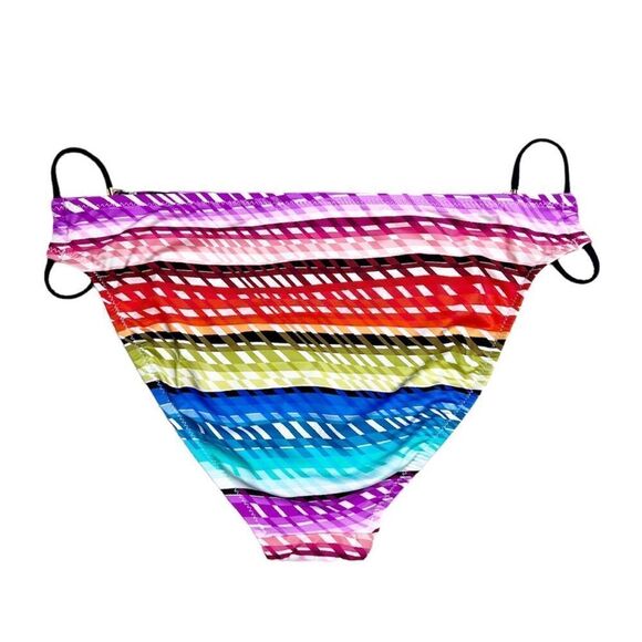 Trina Turk Prismatic Multicolored Side String Hipster Bikini Bottoms Size 14 - Picture 5 of 6